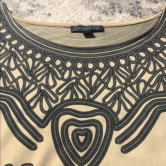 Rampage abstract cream and black blouse - Picture 3 of 8